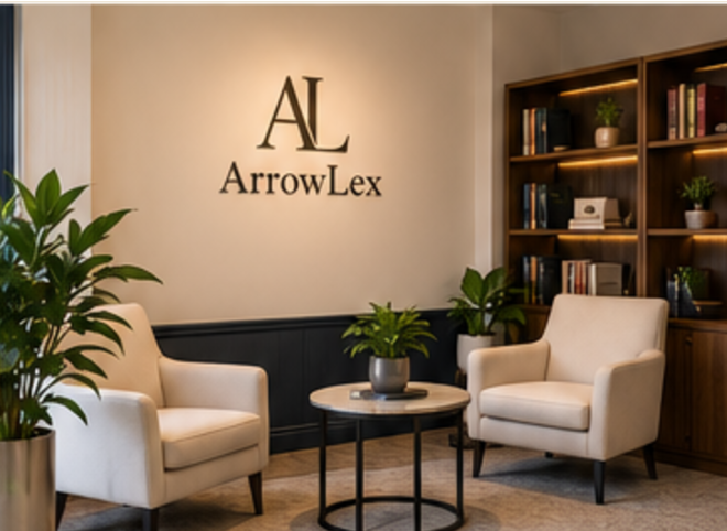 ArrowLex reference photography: an ArrowLex mug and bound volumes on a wooden desk